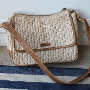 Beachy Nine West Knitted Bag Purse Casual Tan